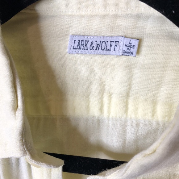 Lark and Wolff • light yellow button down shirt - Picture 2 of 4